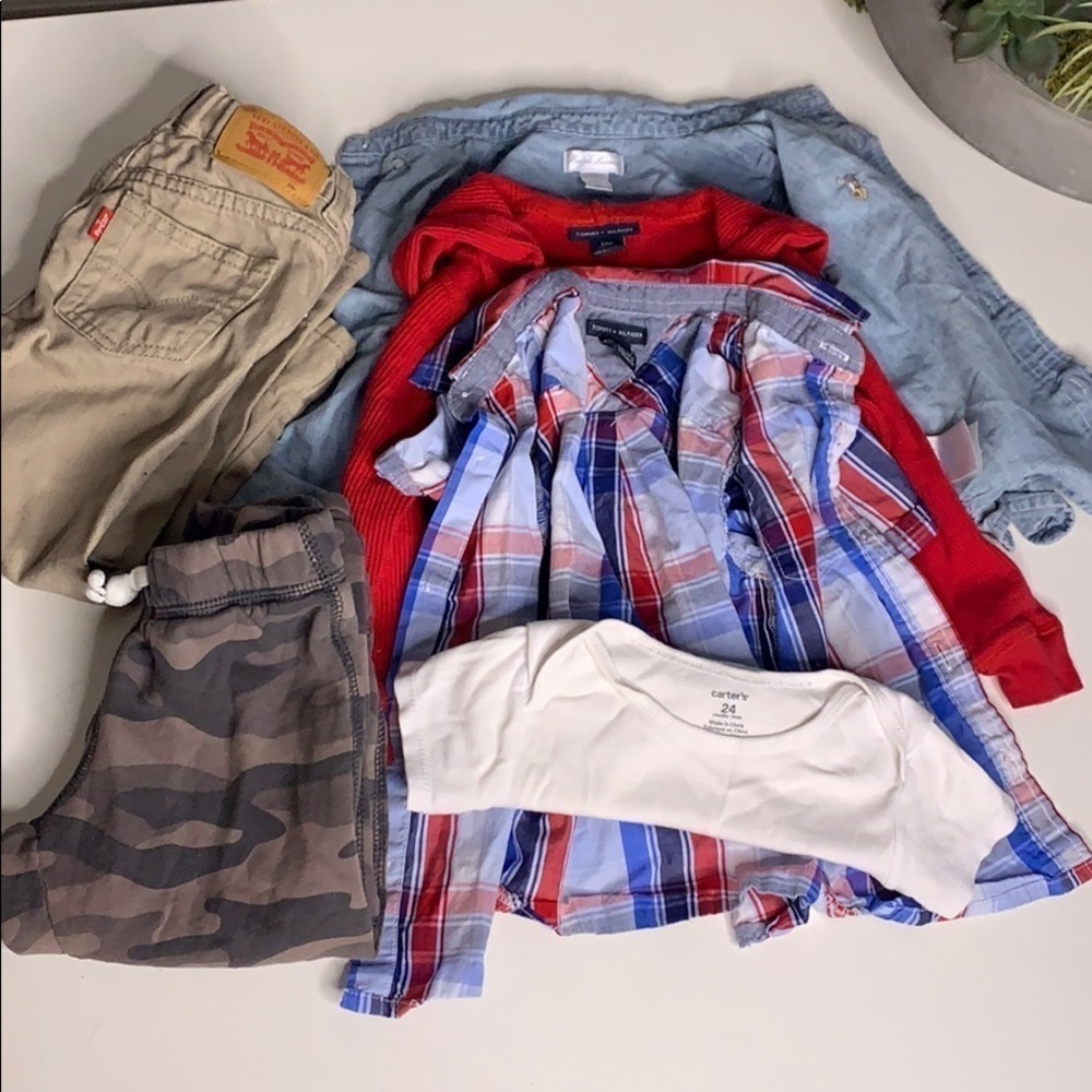 6 Piece 24 Mon Designer Boy Bundle Tops Pants Etc